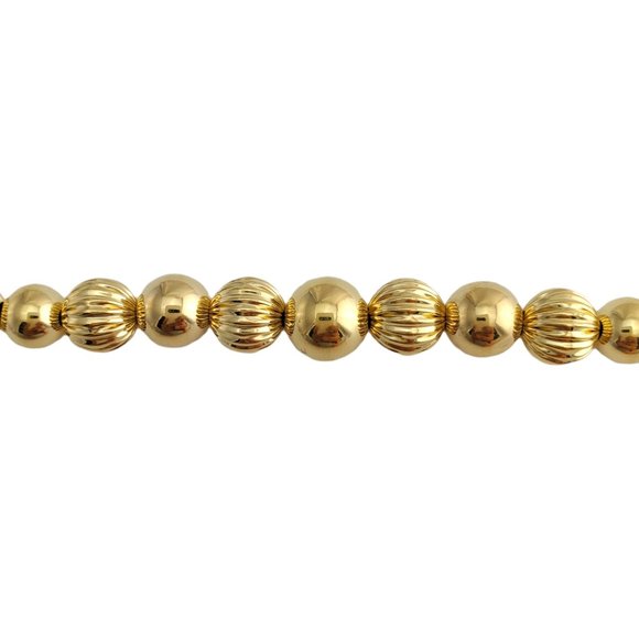 Vintage 14K Yellow Gold Bead Necklace #12067 - Picture 4 of 4